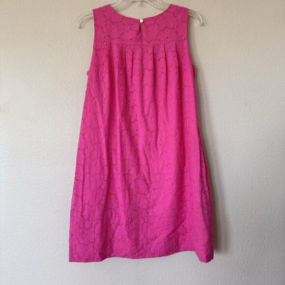 Molly B Boston Crochet Eyelet Shift Mini Dress in Pink Size 4 Lined - Picture 6 of 8